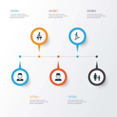 İnsanlar simgeler kümesi. Aile, iş adamı, bilim adamı ve diğer öğeleri koleksiyonu. Ayrıca adam, akıllı, teslimat gibi simgeler içerir.