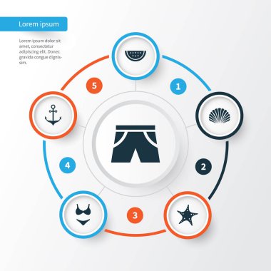 Sıcak Icons Set. Kavun, eritme, Star ve diğer öğeleri koleksiyonu. Ayrıca kavun, iç çamaşırı, gemi gibi simgeler içerir.