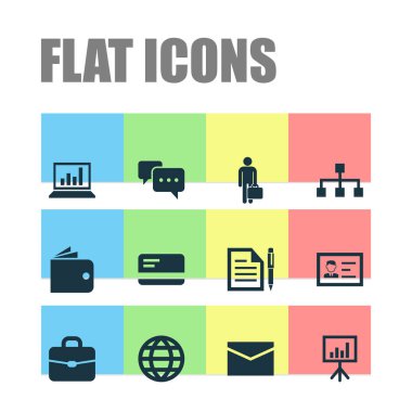 İş İkonları/Simgeleri ayarlayın. Koleksiyon, sohbet hiyerarşi, diyagram ve diğer öğeler. Ayrıca kimliği, ödeme, toprak gibi simgeler içerir.