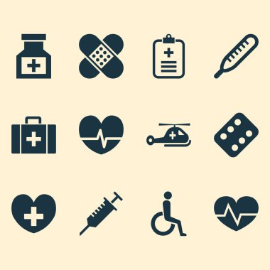 Antibiyotik Icons Set. Uyuşturucu, topluluğu analiz eder, cıva ve diğer öğeler. Ayrıca göğüs, bakım, Stings gibi simgeler içerir.