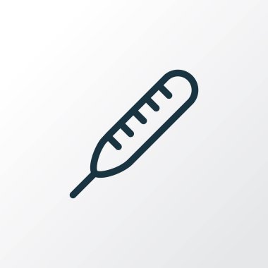 Termometre anahat simgesi. Premium Kalite izole sıcaklık öğe Trendy tarzı.