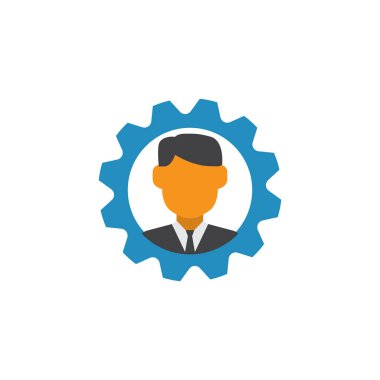 Yöneticisi düz simgesi simgesi. Premium Kalite izole geliştirici öğe Trendy tarzı.