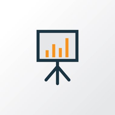 Finansal veriler renkli anahat simgesi. Premium Kalite izole Billboard sunu öğesi Trendy tarzı.