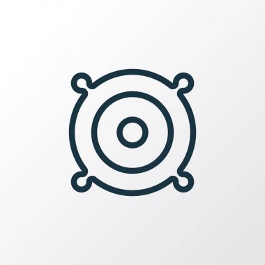 Hoparlör anahat simgesi. Premium Kalite izole hatip öğe Trendy tarzı.