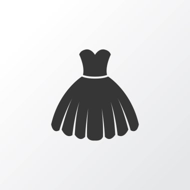 Elbise simgesi simgesi. Üstün kaliteli moda stil öğesinde Sarafan izole.