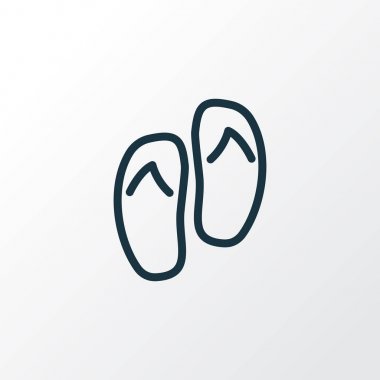 Flip flop anahat simgesi. Premium Kalite izole Ayakkabı Moda stil öğesinde.