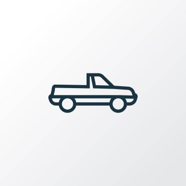 Cabriolet anahat simgesi. Premium Kalite izole alma öğesinde Trendy tarzı.