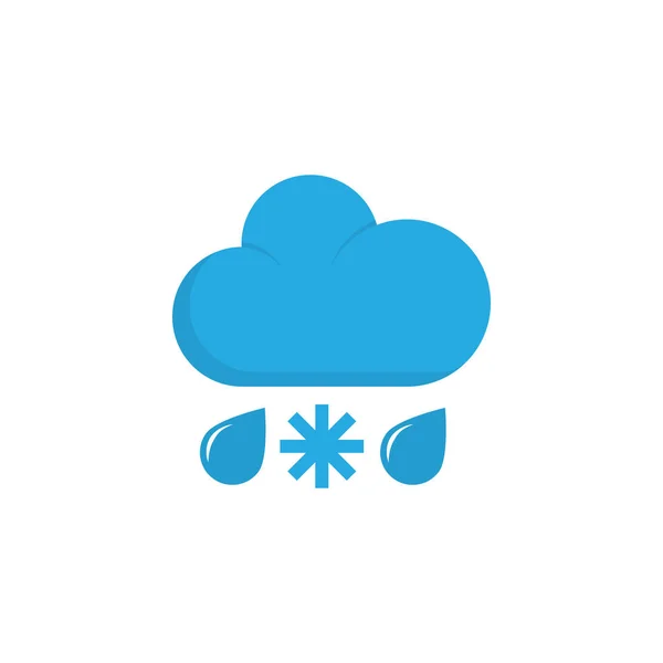 Symbole d'icône plate pluie-neige. Élément de buses isolées de qualité supérieure dans un style tendance . — Image vectorielle