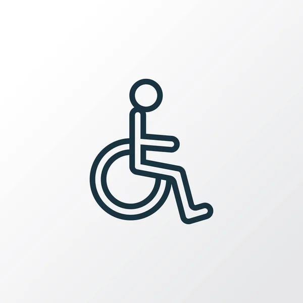 Handicapped Outline Symbol. Premium Quality Isolated Disabled Element In Trendy Style. — Stock Vector