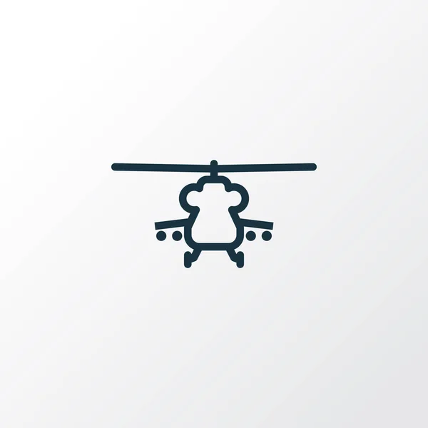 Helikopter szimbólumát. Prémium minőségű elszigetelt katonai eleme divatos stílusban. — Stock Vector