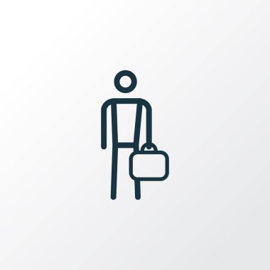 İş adamı anahat simgesi. Premium Kalite izole iş adamı öğe Trendy tarzı.