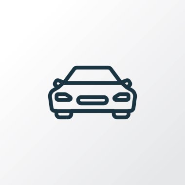 Araba anahat simgesi. Üstün kaliteli otomobil moda stil öğesinde izole.