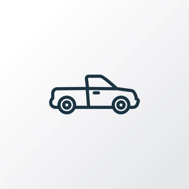 Pikap anahat simgesi. Üstün kaliteli moda stil öğesinde Van izole.