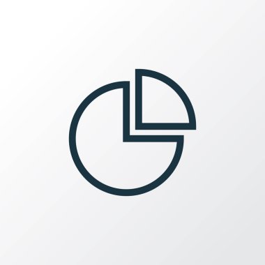 Pasta çubuğu anahat simgesi. Premium Kalite izole daire grafik öğesini Trendy tarzı.