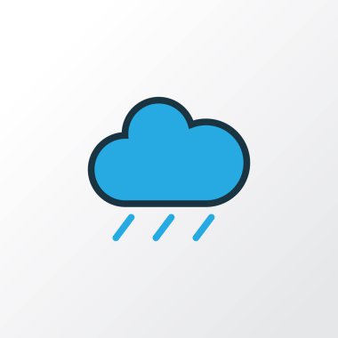 Yağmur damlası renkli anahat simgesi. Premium Kalite izole dolu öğe Trendy tarzı.