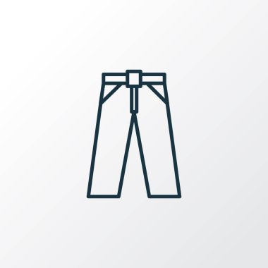 Pantolon anahat simgesi. Premium Kalite izole pantolon moda stil öğesinde.