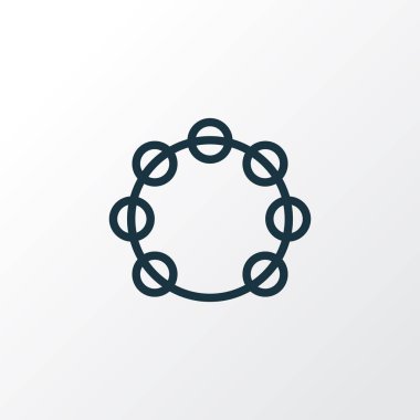 Tef anahat simgesi. Premium Kalite izole Timbrel öğesi Trendy tarzı.