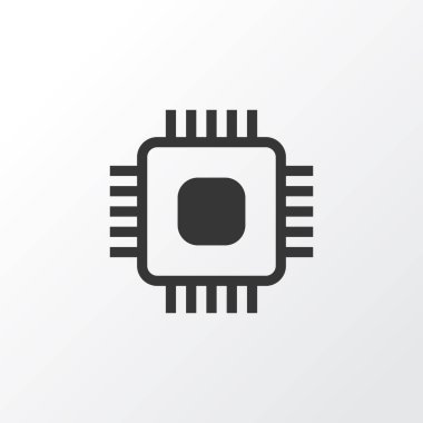 CPU simgesi simgesi. Premium Kalite izole çip öğe Trendy tarzı.