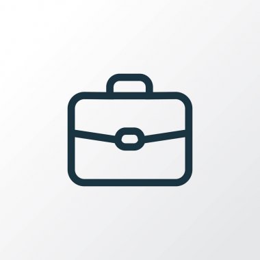 Bavul anahat simgesi. Premium Kalite izole evrak çantası öğe Trendy tarzı.