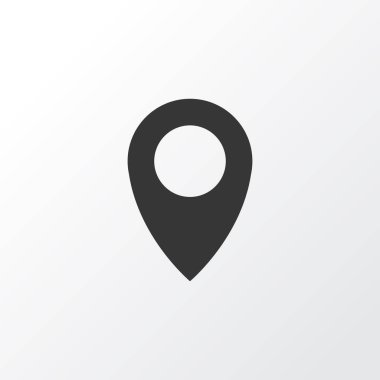 Konumu simgesi simgesi. Premium Kalite izole iğne öğe Trendy tarzı.