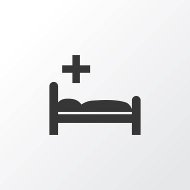 Klinik simgesi simgesi. Premium Kalite izole Polikliniği öğe Trendy tarzı.