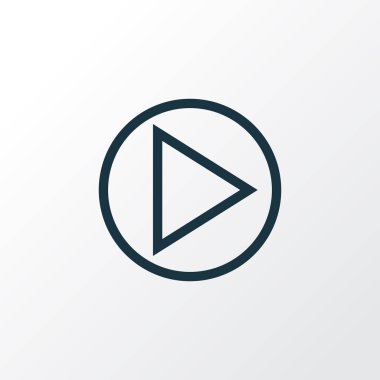 Anahat simgesini oynamak. Premium Kalite izole Circle öğesi Trendy tarzı.