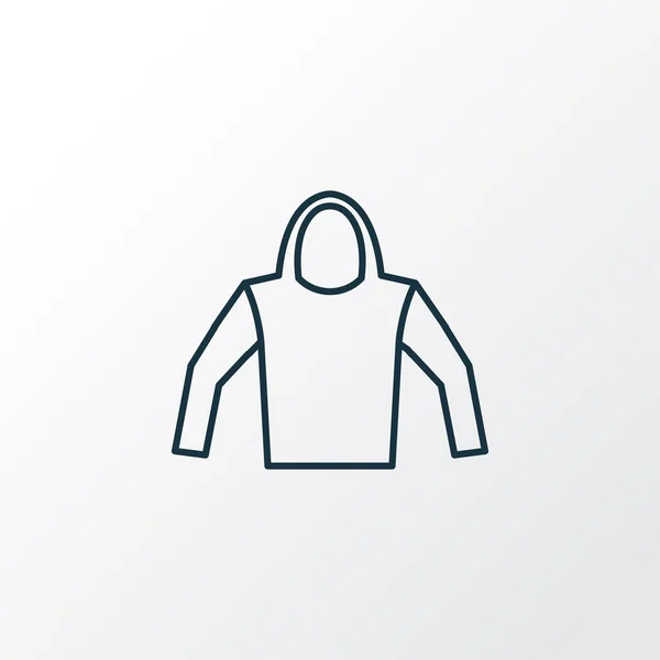 Símbolo Hoodie Outline. Elemento de camisola isolada de qualidade premium em estilo moderno . —  Vetores de Stock