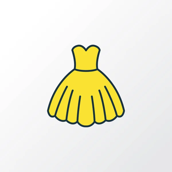 Kleid bunte Umrisse Symbol. Premium-Qualität isolierte Abendkleid Element im trendigen Stil. — Stockvektor