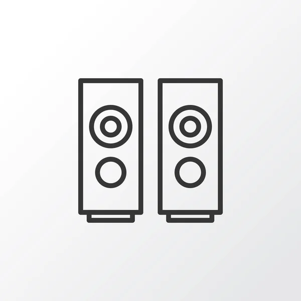 Lautsprecher-Symbol. Isoliertes Soundbox-Element in Premium-Qualität im trendigen Stil. — Stockvektor