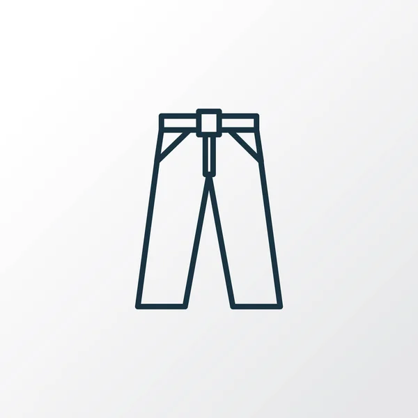 Broek overzichtsknop. Premium kwaliteit geïsoleerd broek Element In Trendy stijl. — Stockvector