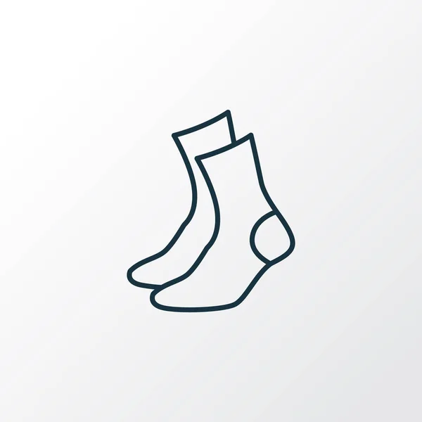 Sokken overzichtsknop. Premium kwaliteit geïsoleerd Half-slang Element In Trendy stijl. — Stockvector