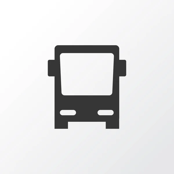 バスのアイコンのシンボル。プレミアム品質はトレンディなスタイルでオムニバスの要素を分離しました。. — ストックベクタ