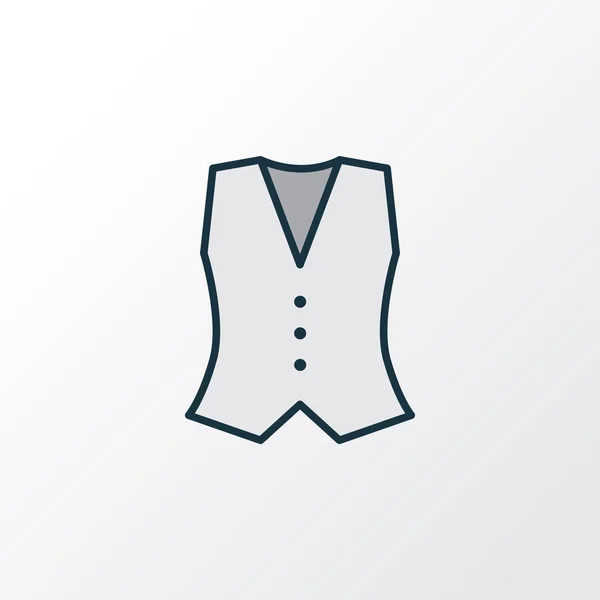 Gilet kleurrijke overzichtsknop. Premium kwaliteit geïsoleerd Vest Element In Trendy stijl. — Stockvector