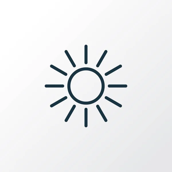 Symbole contour soleil. Élément solaire isolé de qualité supérieure dans un style tendance . — Image vectorielle