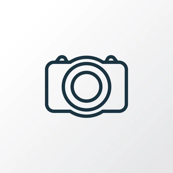 Foto Camera Outline Simbolo. Elemento video isolato di qualità premium in stile trendy . — Vettoriale Stock