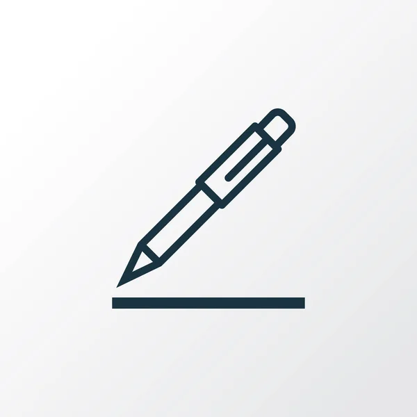 Pen dispositionssymbol. Premium kvalitet isolerade kontrakt Signing Element i trendig stil. — Stock vektor