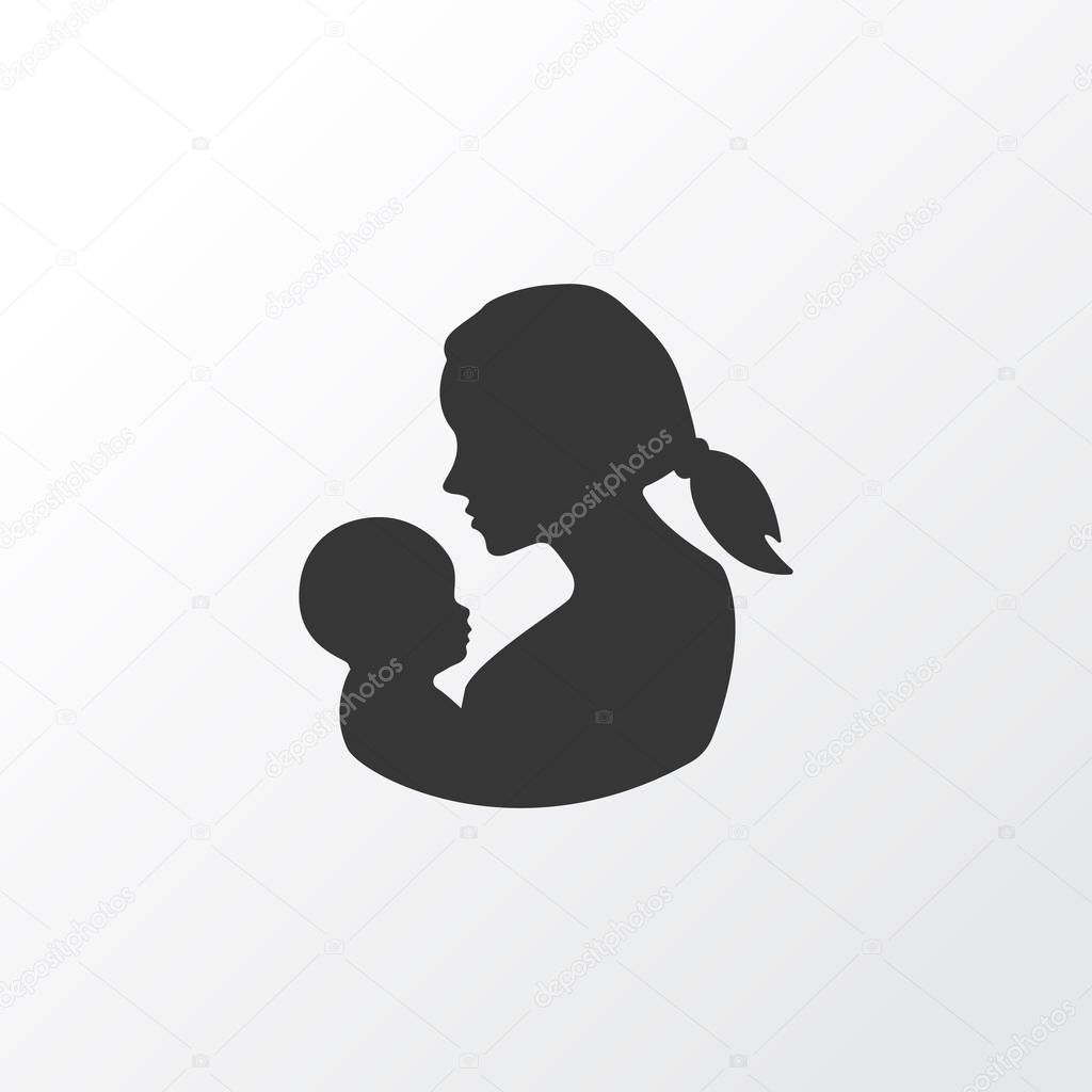 Mother Icon Symbol. Premium Quality Isolated Baby Element In Trendy Style.