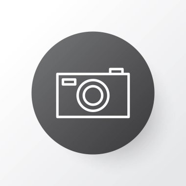 Fotoğraf cihazları simgesi simgesi. Üstün kaliteli dijital fotoğraf makinesi son moda stil öğesinde izole.