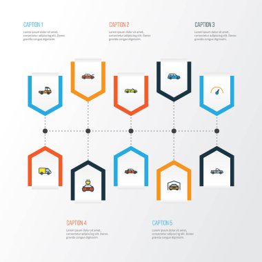 Otomatik Renkli Anahat simgelerini belirlemek. Pikap, elektrik, hız ve diğer öğeleri koleksiyonu. Ayrıca pikap, Counter, Tesla gibi simgeler içerir.