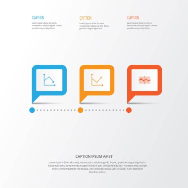 Grafikler, diyagramlar ve istatistik simgeleri kümesi. Kaliteli sembol koleksiyonu. Simgeler web, uygulama ve UI tasarımı için kullanılabilir.
