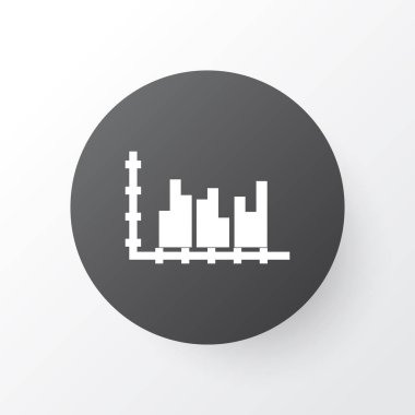 Gruplandırılmış grafik simgesi simgesi. Premium Kalite izole veri istatistikleri öğesi Trendy tarzı.