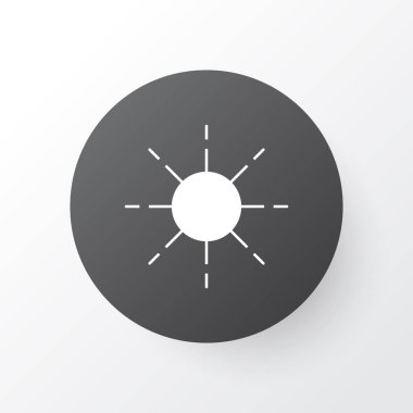 Güneş simgesi simgesi. Üstün kaliteli moda stil öğesinde güneş izole.