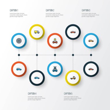 Otomobil renkli anahat simgelerini belirlemek. Yıkama, Araba, elektrik ve diğer öğeleri koleksiyonu. Ayrıca, otomatik, spor, su gibi simgeler içerir.