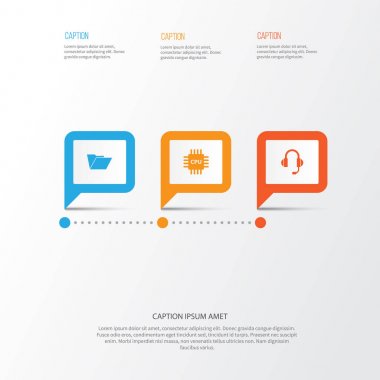 Bilgisayar simgeleri ayarlayın. Dosyası, anakart, kulaklık ve diğer öğeleri koleksiyonu. Ayrıca, kulaklık, mikrofon, Cpu gibi simgeler içerir.