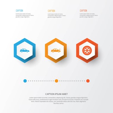 Araba Icons Set. Sabitleme, tekerlek, Crossover ve diğer öğeleri koleksiyonu. Ayrıca otomobil, Araba, Crossover gibi simgeler içerir.