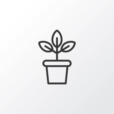 Bitki Pot simgesi simgesi. Premium Kalite izole saksı öğe Trendy tarzı.