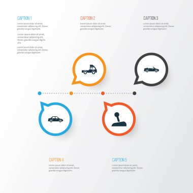 Araba Icons Set. Cabrio modeli, Van, sopa ve diğer öğeleri koleksiyonu. Ayrıca sopa, Araba, kolu gibi simgeler içerir.