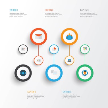 İş düz simgeler kümesi. Geliştirici, genel, grup ve diğer öğeleri koleksiyonu. Ayrıca ağ, kalem, ekran gibi simgeler içerir.