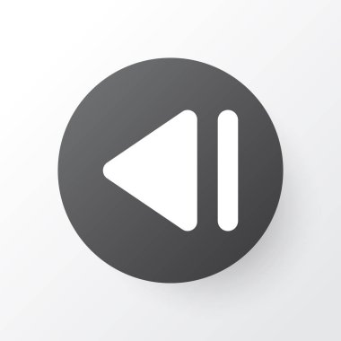 Geriye dönük simgesi simge yavaş. Premium Kalite Trendy tarzı önceki öğeyi izole.