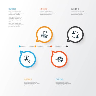 Kurumsal Icons Set. Belge bavul, açık pozisyon, işbirliği ve diğer öğeleri koleksiyonu. Ayrıca, iş, iş, insanlar gibi simgeler içerir.